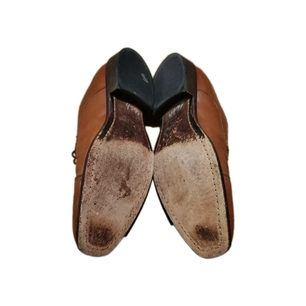 Johnston & Murphy Sanborn Cap Toe Brown Oxford Shoes Men Size 9